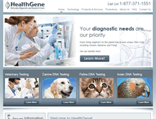 Tablet Screenshot of healthgene.com